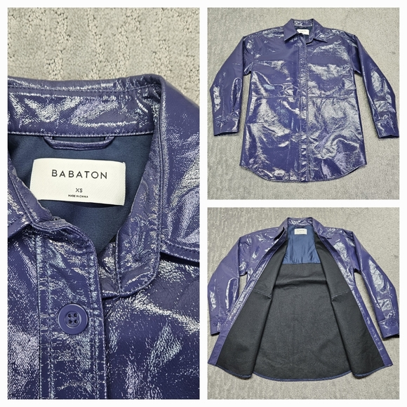 Babaton Pelli Hip Shirt‎ Jacket purple sz. XS - Picture 1 of 15